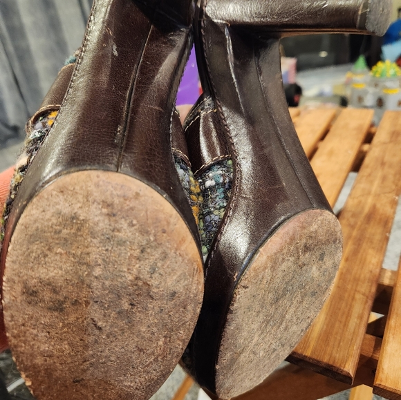 COACH RARE Bohemian woven Boucle clogs - Picture 6 of 8